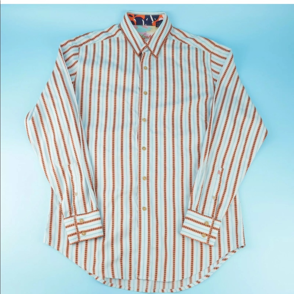 Robert Graham Blue Button Up Long Sleeve Flip Cuff